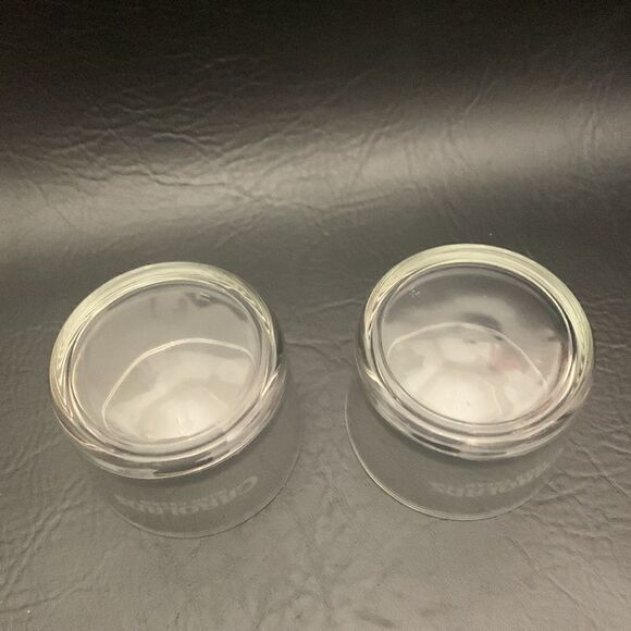 Carolans Irish Cream 6 Ounces Clear Glass White Etching 3X 2 One Glass Only - Picture 4 of 6